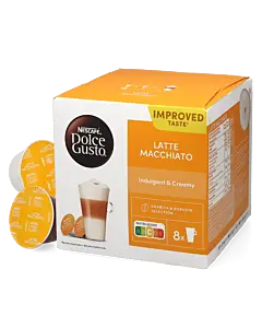 Nescaf&eacute; Latte Macchiato package and capsule for Dolce Gusto