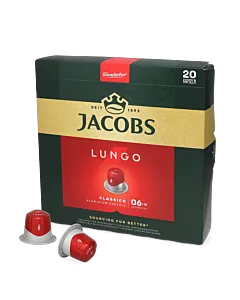 Jacobs Lungo 6 Classico XL Packung und Kapsel f&uuml;r Nespresso&reg;