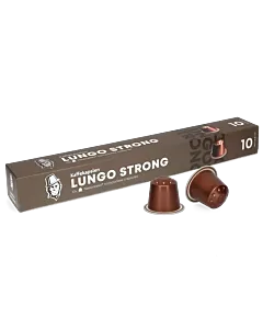 Kaffekapslen Lungo Strong Premium Packung und Kapsel f&uuml;r Nespresso

