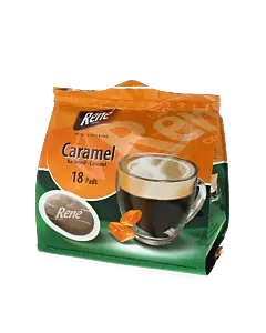 Caf&eacute; Ren&eacute; Caramel package and pods for Senseo
