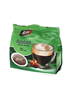 Caf&eacute; Ren&eacute; Hazelnut Packung und Pods f&uuml;r Senseo
