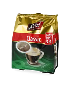 Caf&eacute; Ren&eacute; Classic Packung und Pods f&uuml;r Senseo