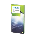 Verpackung und Inhalt des Philips Kaffeeölentferners
