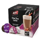 Café René Chai Tea Latte Packung und Kapsel für Dolce Gusto

