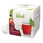 Café René Forest Fruit Tea Packung und Kapsel für Dolce Gusto
