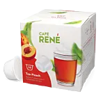 Café René Tea Peach Packung und Kapsel für Dolce Gusto
