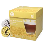 Kaffekapslen Latte Macchiato Vanilla Packung und Kapsel für Dolce Gusto
