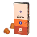 Kaffekapslen Lungo Premium Packung und Kapsel für Nespresso
